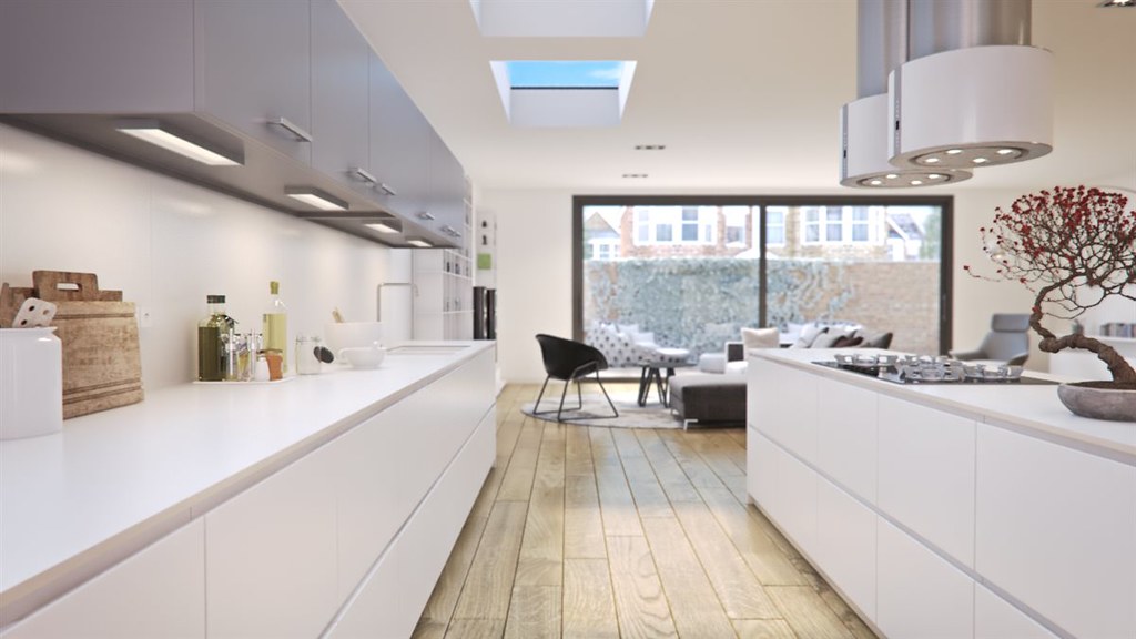 Kitchen extension interior view